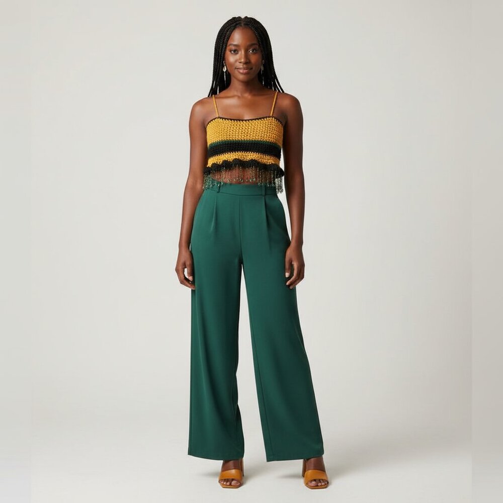 Hand Crafted Mustard Crochet Croptop